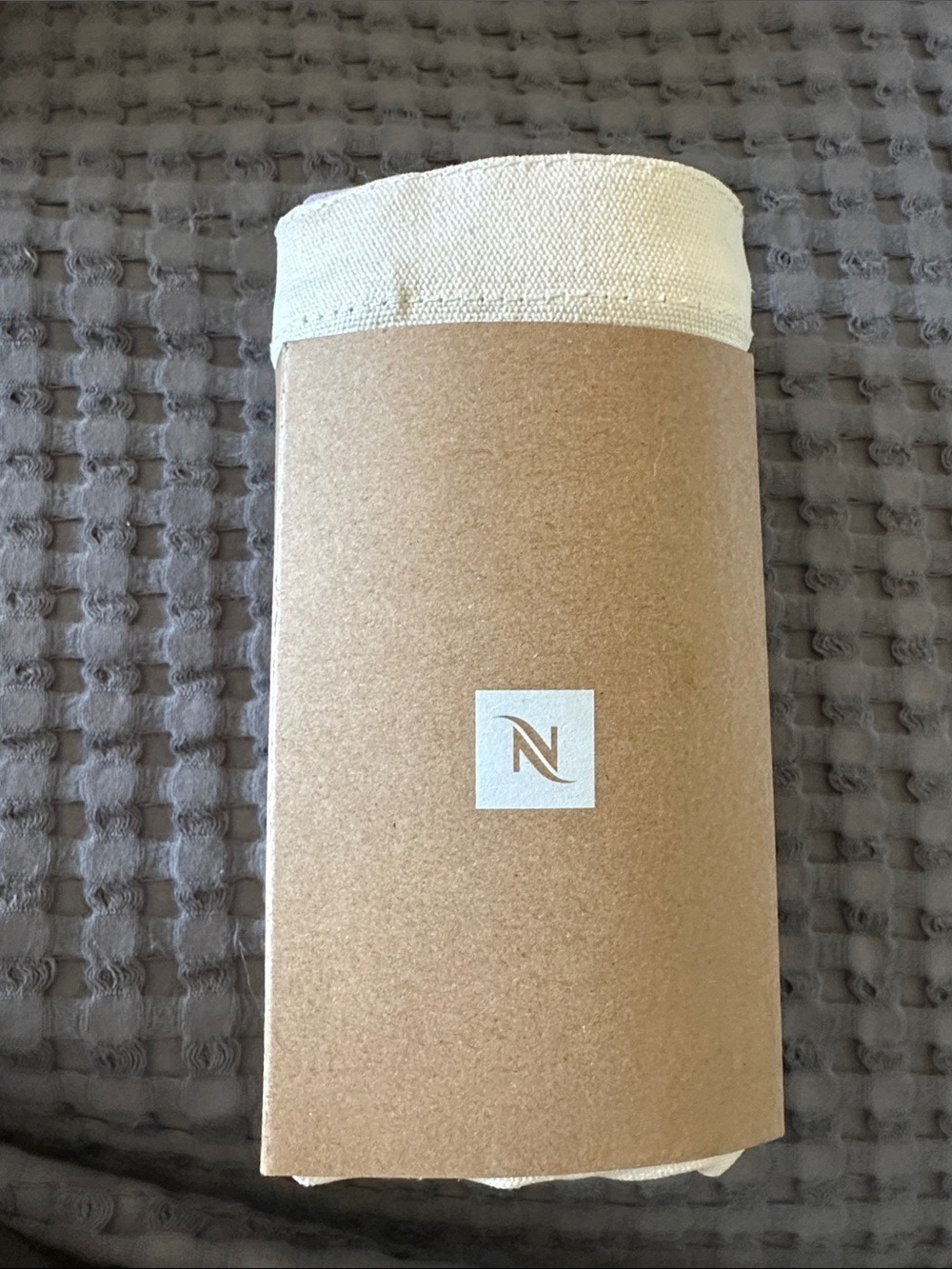 Nespresso Cream Tote Lavender Handles Coffee Vibes Print - Picture 4 of 5